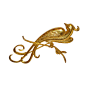 Miriam Haskell Gilded Gold 'Phoenix' Brooch | 1stdibs.com
