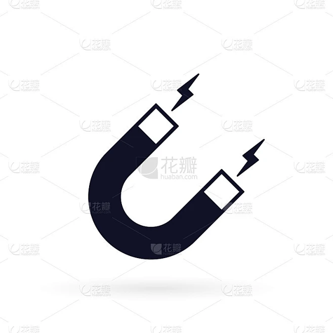 Magnet icon, Vector isolated simple magnet symbol 素材-花瓣网