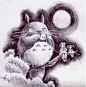 动漫角色插画欣赏：龙猫(Totoro)