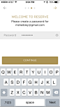 Reserve iPhone onboarding screenshot