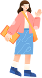 开学季完整插画-女生