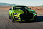2020 ford mustang shelby GT500 painted grabber lime for st. patrick's day :  