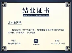 结业毕业证书奖状