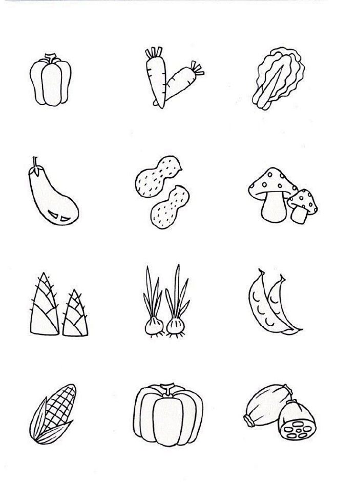 简笔画火锅简笔画新年美食简笔画食材简笔画干货简笔画火锅食材简笔画