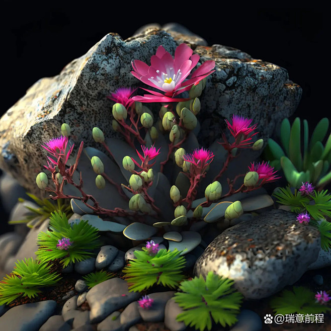 石头缝中长出的花格外的美丽@瑞意前程的动...