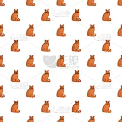 猫,式样,橙色,可爱的,几何形状,壁纸,哺乳纲,小的,动物,头发