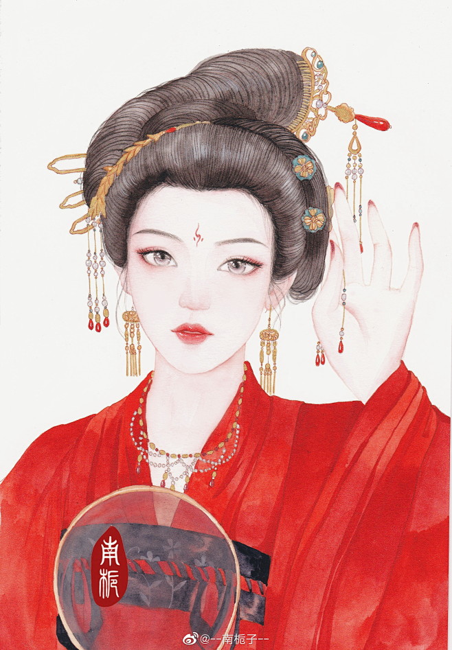 〔 古风手绘美人 〕 --南栀子-- 绘
