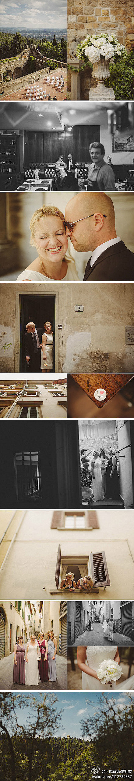 在意大利城堡浪漫的婚礼： Jen + A...
