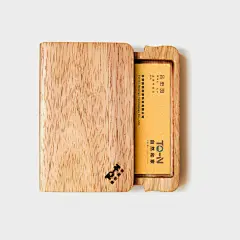 抽出式红木名片盒 简约实木木制名片夹 高档商务礼品 无印良品风-淘宝网