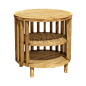 实木镂空床边柜3D模型