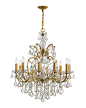 Swarovski Crystorama Filmore 10-Light Swarovski Gold Chandelier