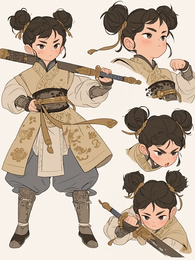 漫画角色设计|习武女娃娃 - 小红书