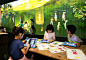 The Tree of Resonating Colors of Life | teamLab / チームラボ : A three-dimensional tree created from an accumulation of light spheres (8m high, 6m wide)Light spheres change color as a unique tone resonates out.When a person hits a sphere, its color changes, an