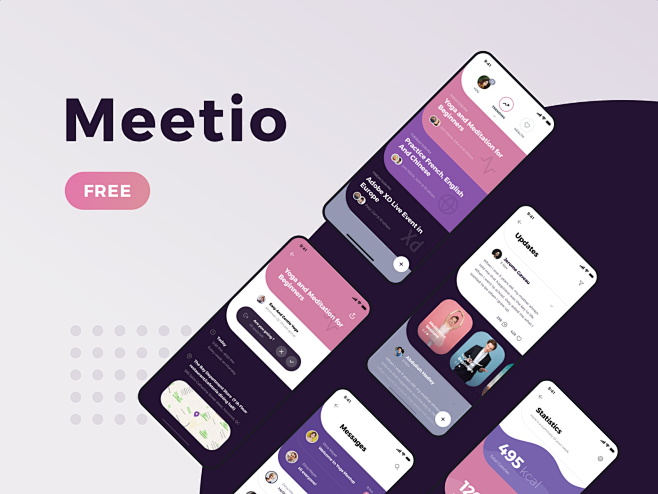 Meetio free ui kit 2