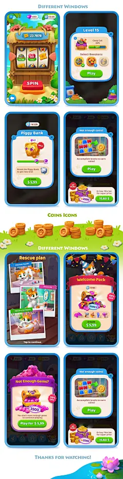 royal match Easter UI/UX UI ui design mobil game mobil game art easter ...