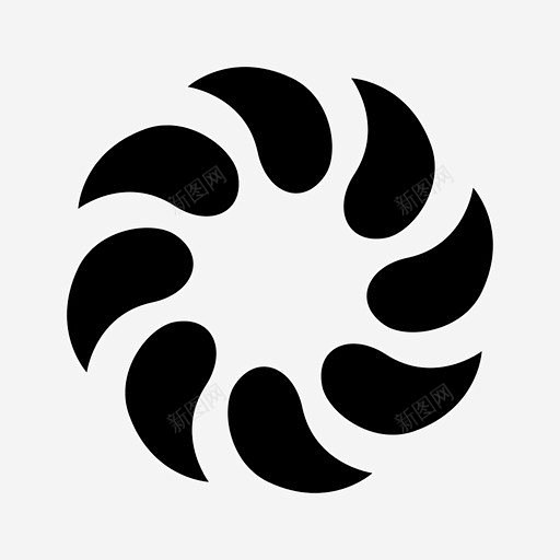 抽象圆元素螺旋图标 页面网页 平面电商 ...