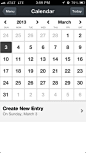 Day One iPhone calendar screenshot