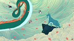 彬泽采集到《中国神怪》系列插画