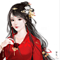 【古韵：古风插画之倾城醉】 美女素材（分享） - 图形素材 - 云海音画研究网 - Powered by Discuz!