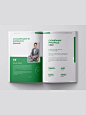企业宣传画册，极简风绿色系画册排版设计