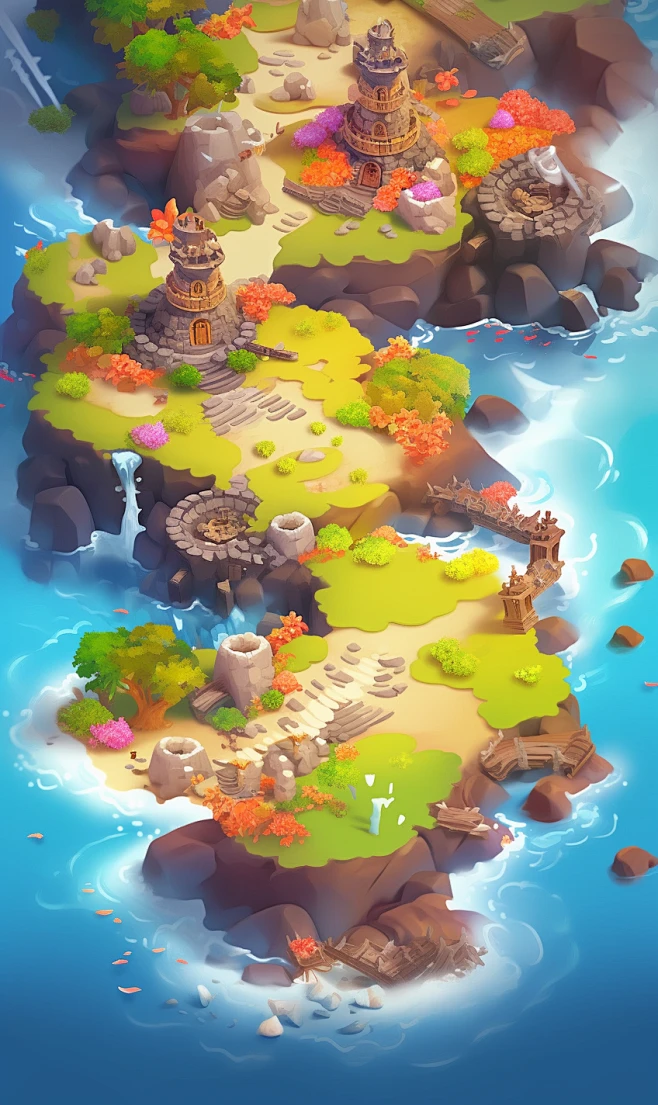 竖版卡牌地图 (38)-花瓣网