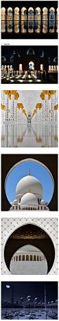 谢赫扎耶德大清真寺（Sheikh Zayed Mosque）是位于阿联酋首都阿布达比的一座清真寺，2007年正式开放，清真寺有82个圆顶、四座高107米的宣礼塔。可容纳四万人聚礼，其中大厅可容纳七千人，两个小厅（其中一座是女寺）可容纳一千五百人。 共有来自世界各地38家建筑公司，超过3000名工人参与建造，风格融合了阿拉伯、印度莫卧尔建筑（Mughal，泰姬陵是其代表）、摩尔人建筑风格（Moorish）的特点。