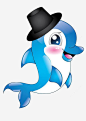 活泼的海豚png免抠素材_新图网 https://ixintu.com 帽子 笑脸 可爱 卡通