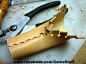 How to Make a Leather Handle Wrap--Without Stitching  - Core77 : Artist Cam Bergerman counts archery and leatherworking among his hobbies. Having learned how to craft leather handle wraps the traditional way, with stitching, he decided to experiment a bit