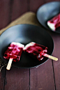 Recipe:  Blackberry Swirl Frozen Yogurt Pops