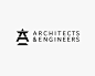 ARCHITECTS&ENGINEERS  工作室logo 建筑 室内设计 AE字母 A字母 几何体