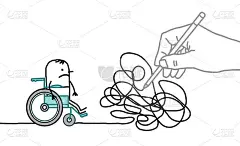 大绘图手与卡通残疾人-曲折的道路