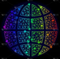 铁丝网,彩虹,地球形,一个物体,明亮,球体,暗色,闪亮的