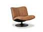 Swivel leather armchair MARILYN | Armchair by BAXTER