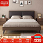 现代简约1.8米双人床 北欧卧室家具 主卧经济型1.5米板式床-tmall.com天猫