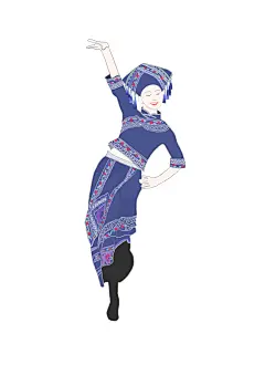 跳舞的壮族姑娘