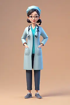 医院护工医生人物模型