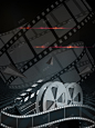 黑色大气电影院宣传海报背景 背景 设计图片 免费下载 页面网页 平面电商 创意素材