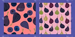 pattern mix fig blueberries
