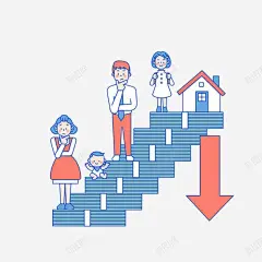 站在楼梯上的一家人 温馨 融洽 血缘 血缘关系 高处 元素 免抠png 设计图片 免费下载 页面网页 平面电商 创意素材