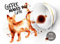 矢量泼洒咖啡动物创意水墨水彩图案 EPS设计素材 G220-淘宝网