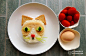 幸福从早餐开始，365天不重样的爱心早餐
小猫三明治&圣女果&白煮蛋

