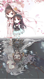 #奇迹暖暖#@暖暖同人花园 @奇迹暖暖同人花园 ps保存后好像点到啥滤镜了。颜色变得好暗沉啊。。。妈妈带女儿即视感233333 ​​​​