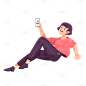 手绘-金融主题人物素材贴纸-女人_画板 1.png