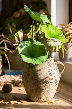 掬涵 仿真莲蓬头手工绿植仿真花装饰花PE花艺术摆件插花荷花-tmall.com天猫