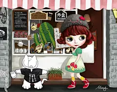 didiforget  的插画 张三疯奶茶店