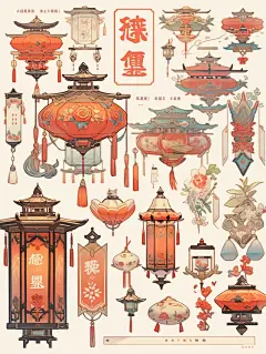 元宵节灯彩图鉴 - 小红书