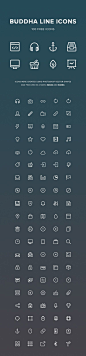 Buddha Line Icons Free on Behance: