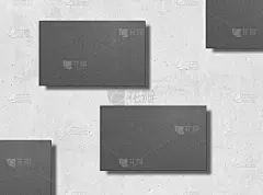 模拟。灰色的名片为您设计的混凝土背景。企业标识模板。