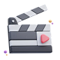 Clapperboard  3D Icon