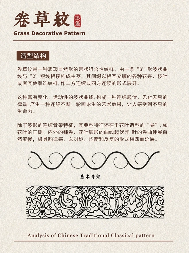 中国传统纹样·卷草纹_5_玖鱼_来自小红书网页版-花瓣网